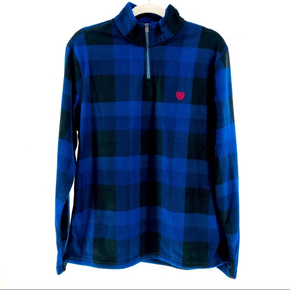 Chaps Other - CHAPS Buffalo Plaid Fleece Quarter-Zip Pullover